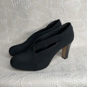 Eileen Fisher Vero Cuoio‎ Slip On Stretchy Heels Pumps Women's Size  9 Black